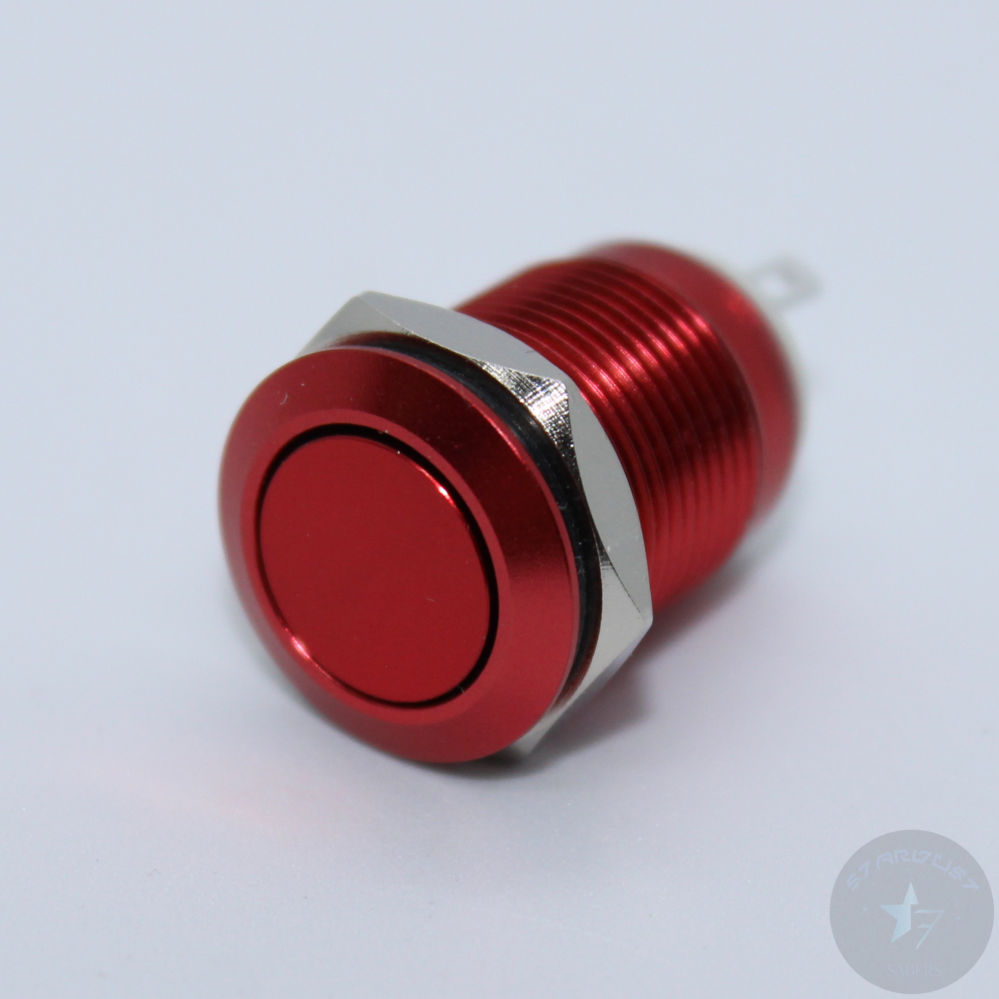 12mm Red Flat Top AV Momentary Switch