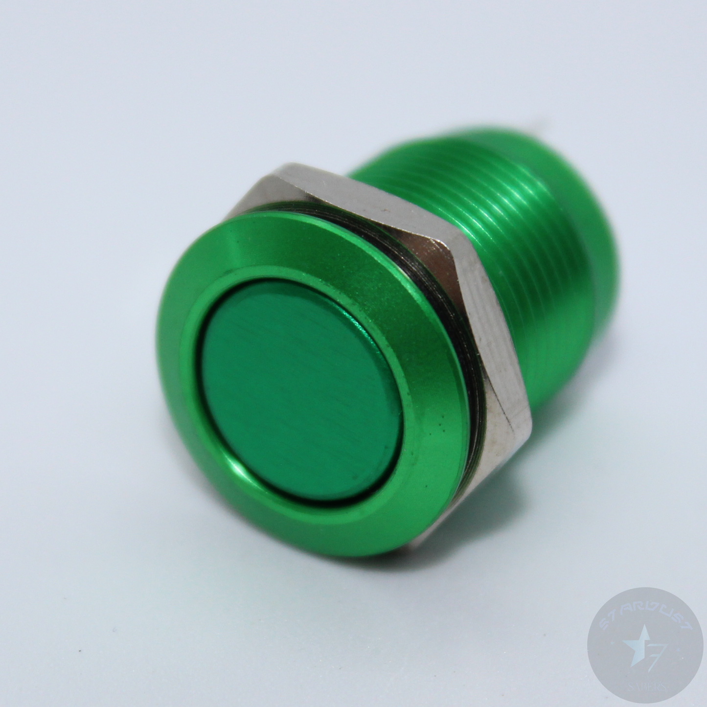 12mm Green Flat Top AV Momentary Switch